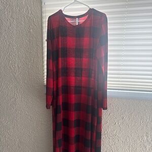 Long plaid dress